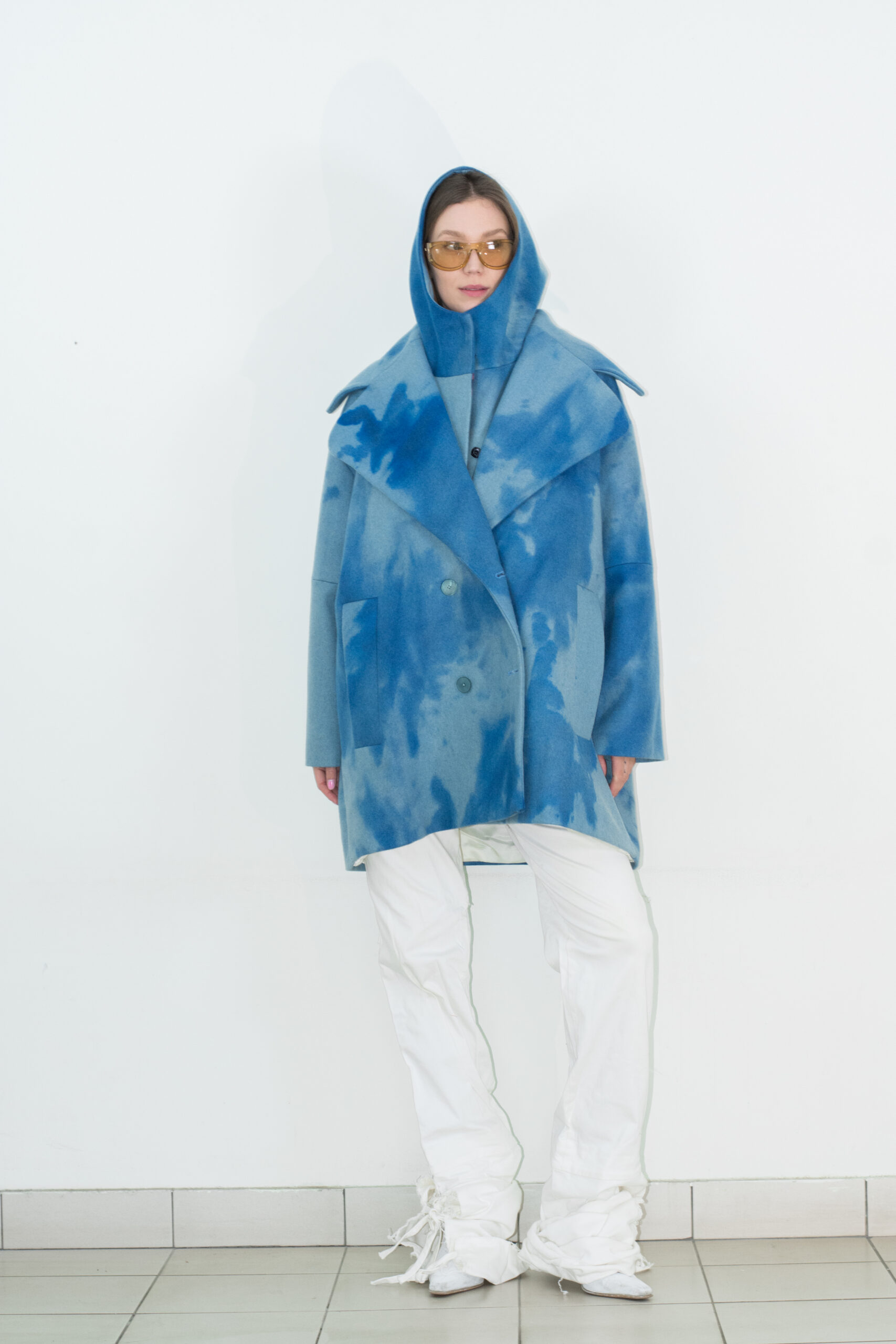 HAND DYED WOOL COAT ''SÄNDI'' SHORT